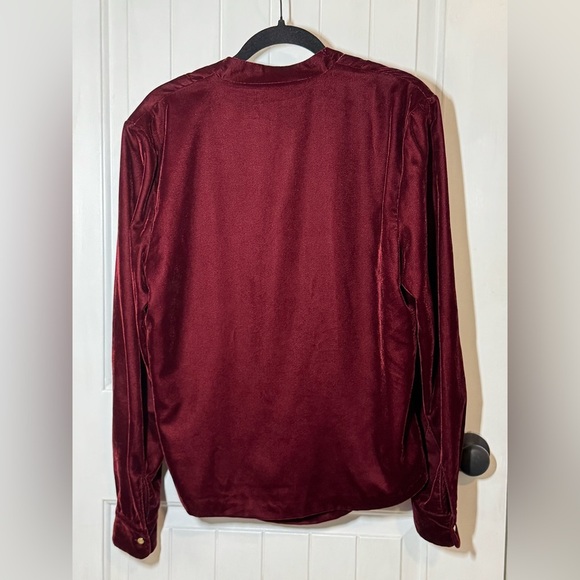 Lauren Ralph Lauren Velvet Surplice Blouse - Picture 12 of 15